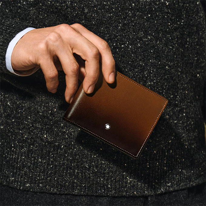 montblanc meisterstück leather bifold wallet #220317